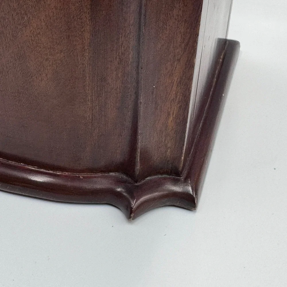 Wildwood Accents Mahogany Wood Slant Top Knife Box Brass Hardware Georgian Style